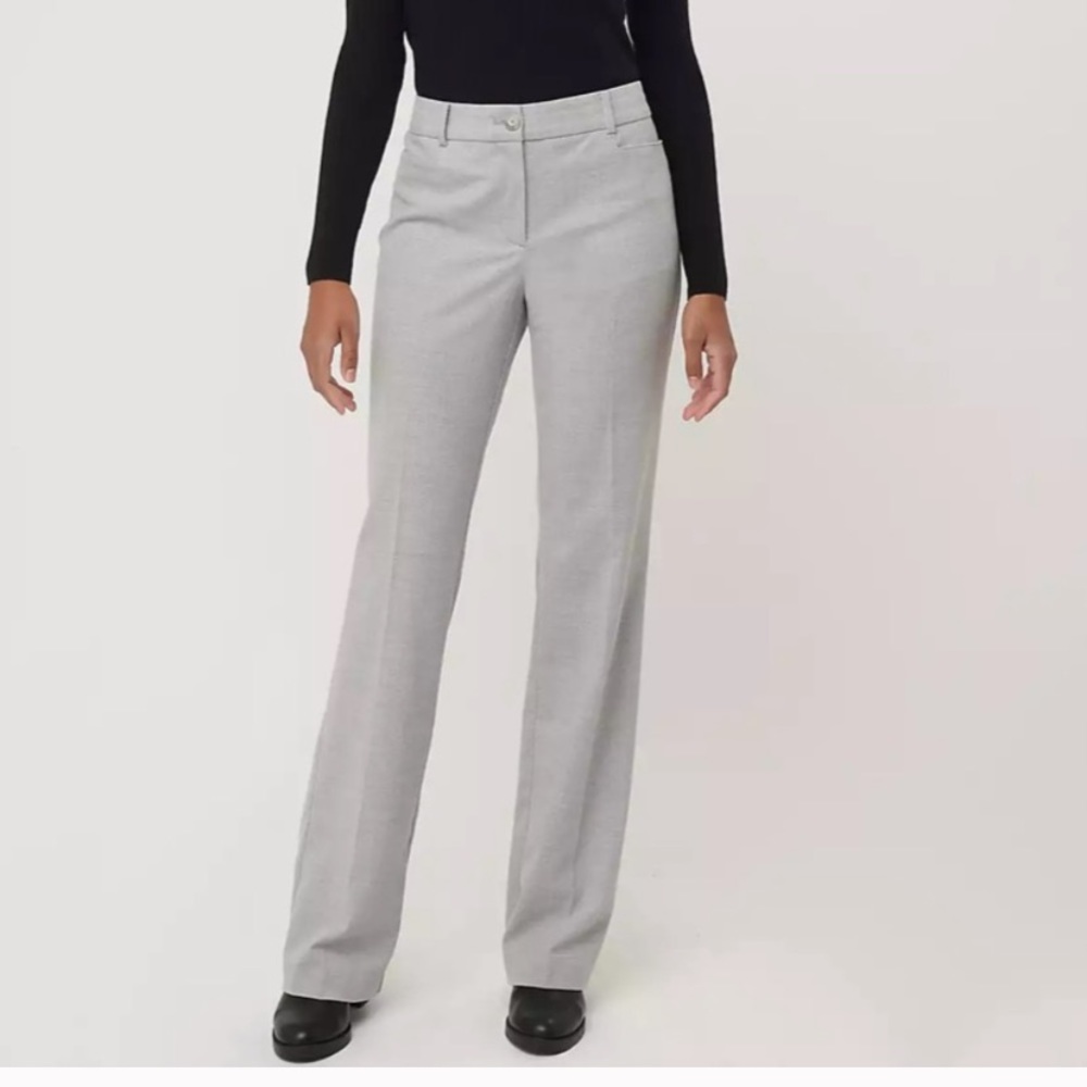 Loft Gray Herringbone Trouser